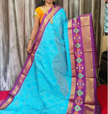 PGMRIDSS5F21BBCD16- Ikat silk saree