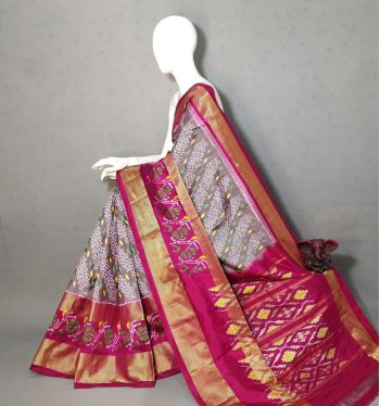 PGMRIDSS5F21BBCD19- Ikat silk saree