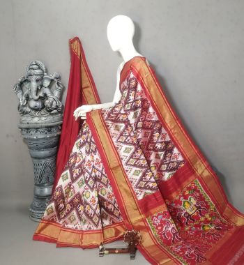 PALUIDSS5F16BSCD09- Ikat silk saree