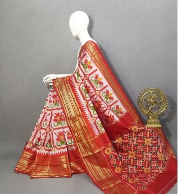 PRKSKBIP5F16CECC12- Kanchi border Ikat silk saree