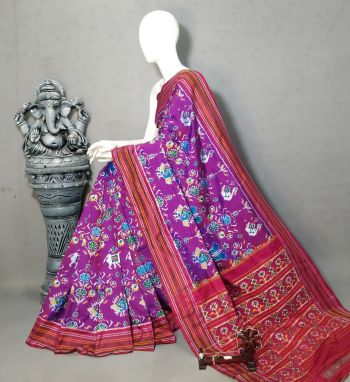 PALUIDSS5F17NSCC07- Ikat silk saree