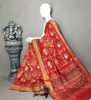 PALUIDSS5F17NSCC13- Ikat silk saree