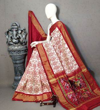 PALUIDSS5F16BSCD37- Ikat silk saree