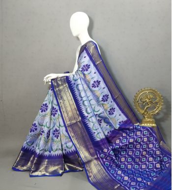 PRKSKBIP5F16CECC10- Kanchi border Ikat silk saree