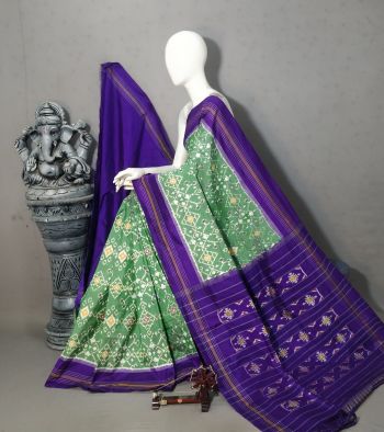 PALUIDSS5F16BSCD26- Ikat silk saree