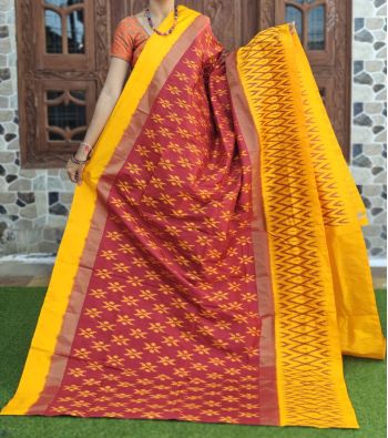 PGMRILWS5F14XEDC05- light weight Ikat silk saree