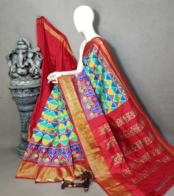 PALUIDSS5F15NDDC21- Ikat silk saree