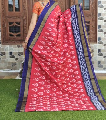 PGMRILWS5F14XEDC10- light weight Ikat silk saree