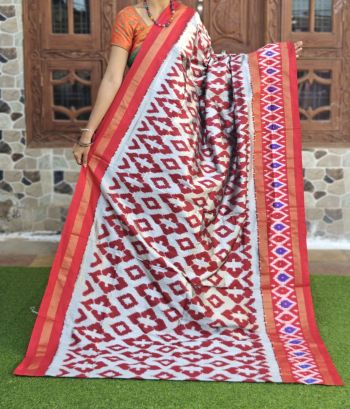 PGMRILWS5F14XEDC07- light weight Ikat silk saree