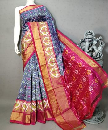 PSTHIDSS5F17NCDC10- Ikat silk saree