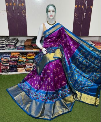 PSRGIDSS5F21BBCC27- Ikat silk saree