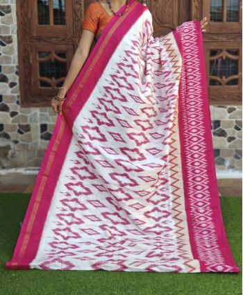 PGMRILWS5F14XEDC11- light weight Ikat silk saree