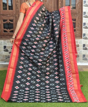 PGMRILWS5F14XEDC01- light weight Ikat silk saree