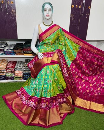 PSRGIDSS5F21BBCC33- Ikat silk saree