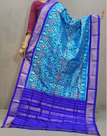 PGMRISDP5F15EDCD35- Ikat silk dupatta