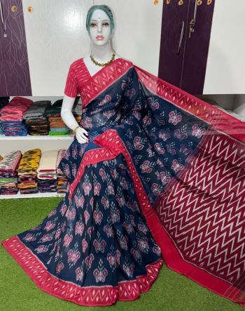 PSRGICTS5F17INCC54- Ikat cotton saree