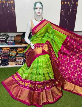 PSRGIDSS5F21BBCC25- Ikat silk saree