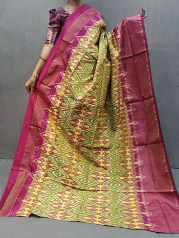 PGMRILWS5F14XEDC18- light weight Ikat silk saree