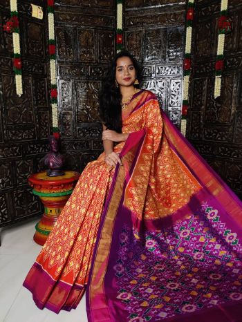 PALUIDSS5F16BSCD47- Ikat silk saree