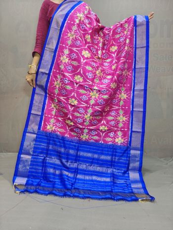 PGMRISDP5F15EDCD01- Ikat silk dupatta