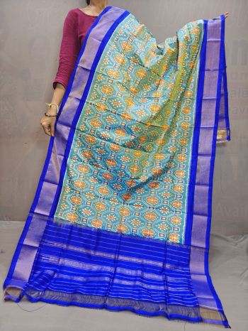 PGMRISDP5F15EDCD30- Ikat silk dupatta