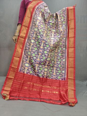 PGMRISDP5F15EDCD33- Ikat silk dupatta