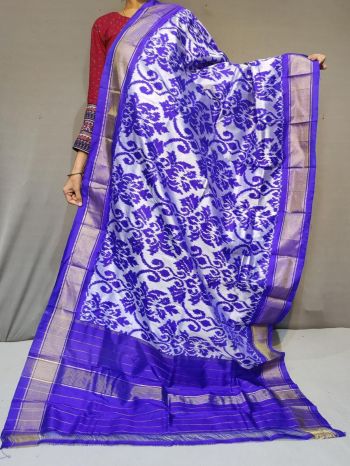 PGMRISDP5F15EDCD45- Ikat silk dupatta