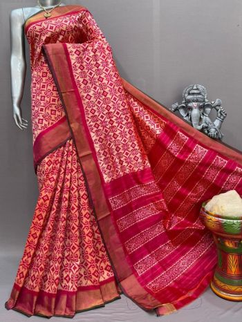 PSNTIDSS5F14NCDC25- Ikat silk saree