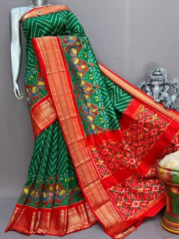 PSNTKBIP5F15CSDD09- Kanchi border Ikat silk saree