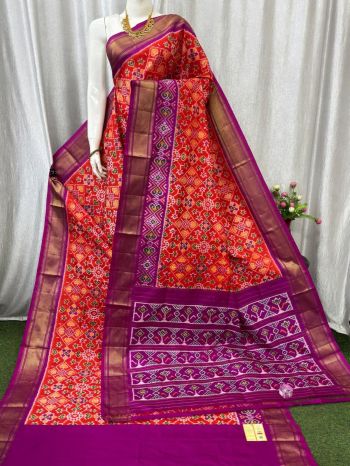 PASKIDSS5F19NDCD10- Ikat silk saree