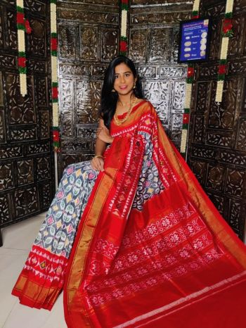 PGMRIDSS5F21BXDC23- Ikat silk saree