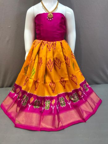 PGMRZSLG5F18IBDC05- Zero Size Ikat Silk Lehenga