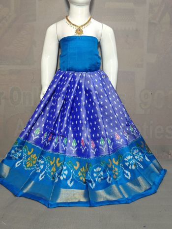 PGMRZSLG5F18IBDC07- Zero Size Ikat Silk Lehenga