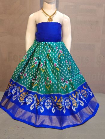 PGMRZSLG5F18IBDC10- Zero Size Ikat Silk Lehenga