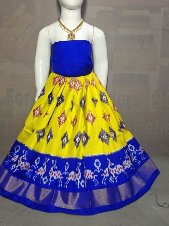 PGMRZSLG5F18IBDC11- Zero Size Ikat Silk Lehenga