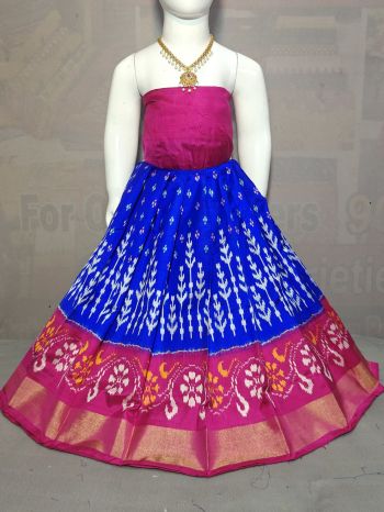 PGMRZSLG5F18IBDC13- Zero Size Ikat Silk Lehenga