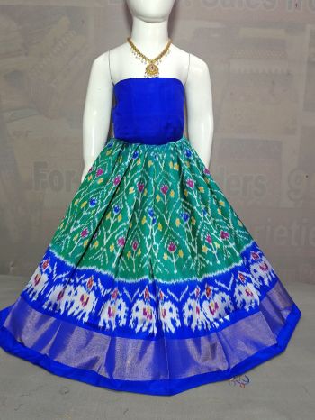 PGMRZSLG5F18IBDC36- Zero Size Ikat Silk Lehenga