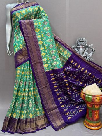 PSNTIDSS5F19NZDD13- Ikat silk saree