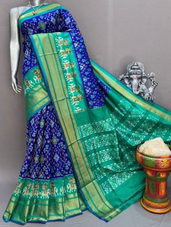 PSNTIDSS5F19NZDD14- Ikat silk saree