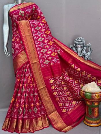 PSNTIDSS5F19NZDD15- Ikat silk saree