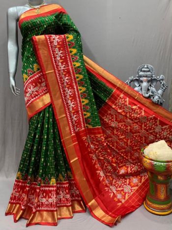 PSNTIDSS5F19NZDD19- Ikat silk saree