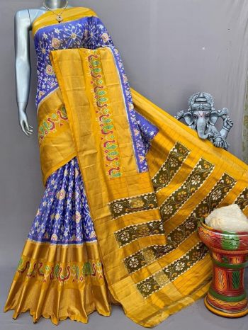 PSNTIDSS5F19NZDD20- Ikat silk saree