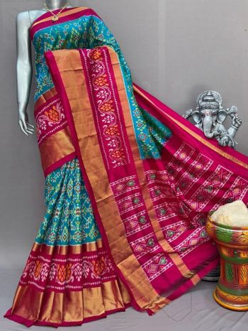 PSNTIDSS5F19NZDD34- Ikat silk saree