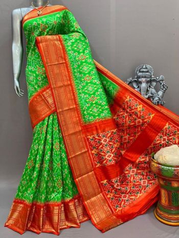 PSNTKBRS5F20DSCD08- Kanchi border Ikat silk saree