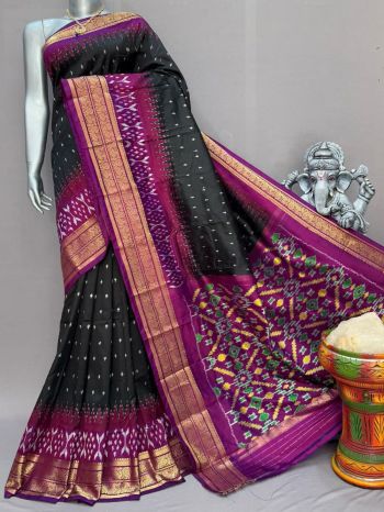 PSNTKBRS5F20DSCD11- Kanchi border Ikat silk saree