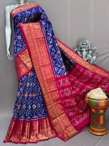 PSNTKBRS5F20DSCD12- Kanchi border Ikat silk saree