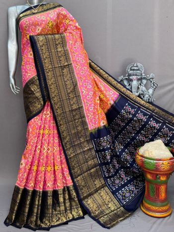 PSNTKBRS5F20DSCD16- Kanchi border Ikat silk saree