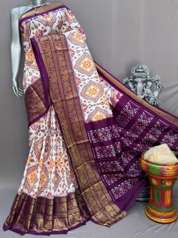 PSNTKBRS5F20DSCD18- Kanchi border Ikat silk saree