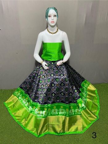 PSRGFSLG5F20SZCC24- Free Size Ikat Silk Lehenga