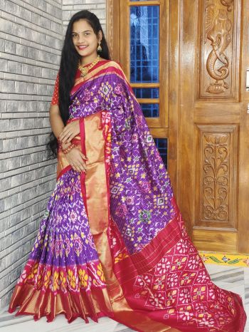 PWCSIDSS5F17BSCD02- Ikat silk saree